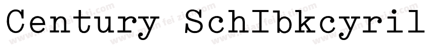 Century SchIbkcyrillic字体转换